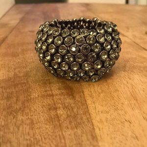 Rhinestone Gunmetal Bracelet